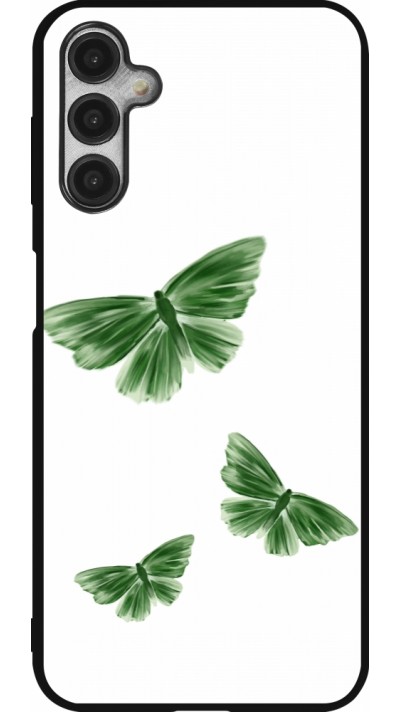 Coque Samsung Galaxy A14 5G - Silicone rigide noir Butterflies 2026