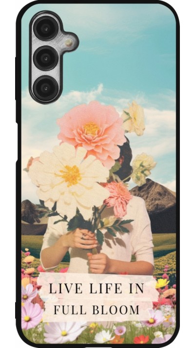 Coque Samsung Galaxy A14 5G - Silicone rigide noir Live life in full moon 2026