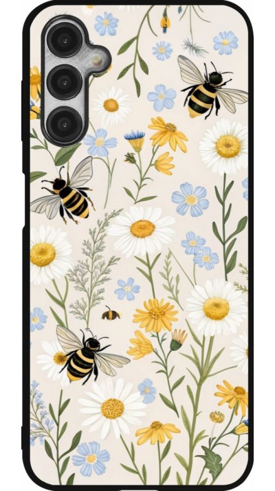 Coque Samsung Galaxy A14 5G - Silicone rigide noir Pattern bees 2026