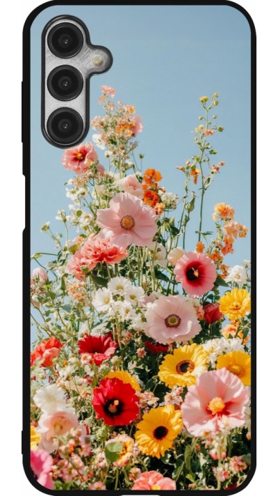Coque Samsung Galaxy A14 5G - Silicone rigide noir Spring flowers 2026
