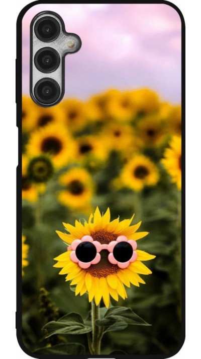 Coque Samsung Galaxy A14 5G - Silicone rigide noir Sunflower with glasses 2026