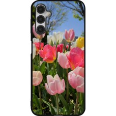 Coque Samsung Galaxy A14 5G - Silicone rigide noir Tulips 2026