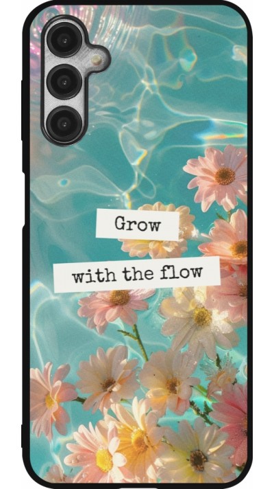 Coque Samsung Galaxy A14 5G - Silicone rigide noir Summer 2025 Grow with the flow