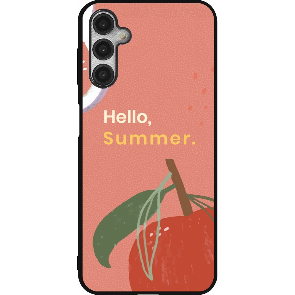 Coque Samsung Galaxy A14 5G - Silicone rigide noir Summer 2025 Hello summer