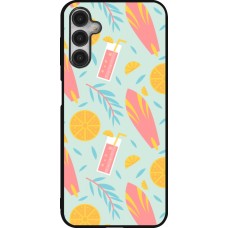 Coque Samsung Galaxy A14 5G - Silicone rigide noir Summer 2025 Pattern citron
