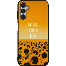 Coque Samsung Galaxy A14 5G - Silicone rigide noir Summer 2026 Enjoy your life