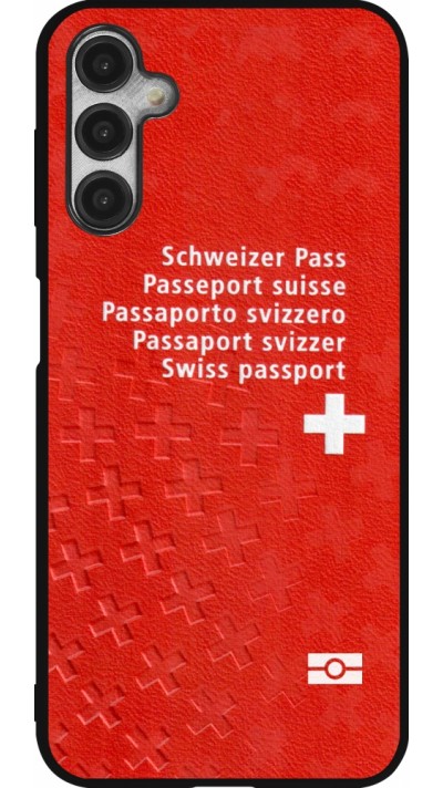 Coque Samsung Galaxy A14 5G - Silicone rigide noir Swiss Passport
