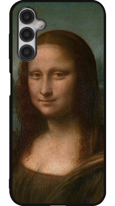 Coque Samsung Galaxy A14 5G - Silicone rigide noir Tableau art - La Joconde - Léonard de Vinci