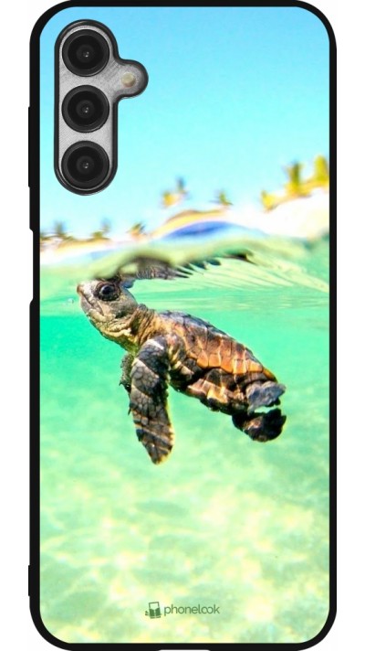 Coque Samsung Galaxy A14 5G - Silicone rigide noir Turtle Underwater