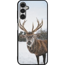Coque Samsung Galaxy A14 5G - Silicone rigide noir Winter 25 Winter reindeer