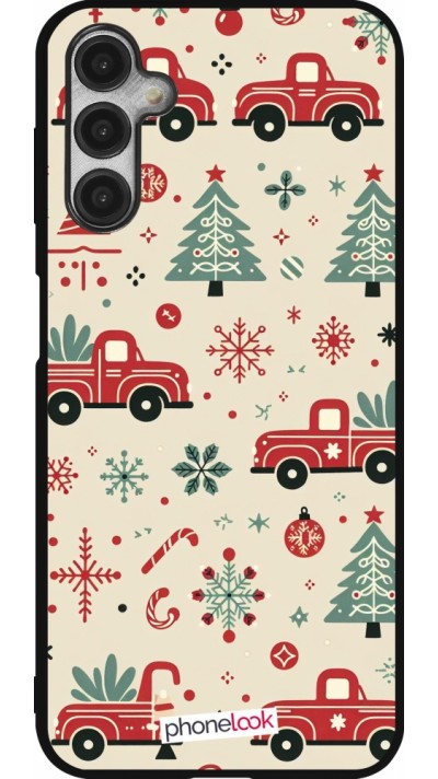 Samsung Galaxy A14 5G Case Hülle - Silikon schwarz Weihnachten 2024 Lkw Tanne