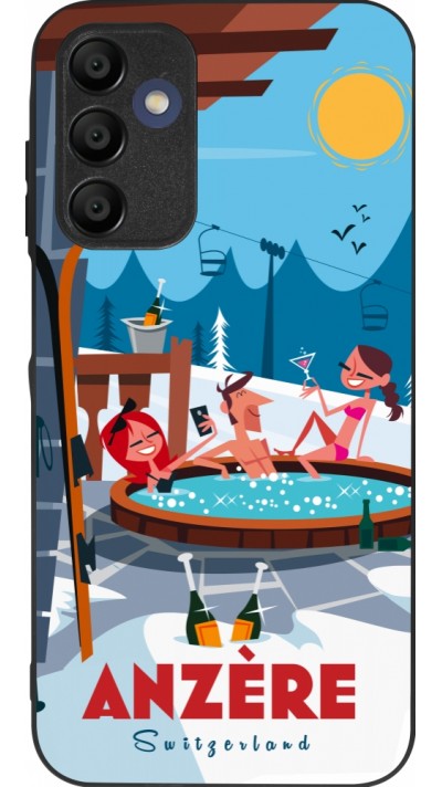 Coque Samsung Galaxy A15 - Silicone rigide noir Anzère Mountain Jacuzzi