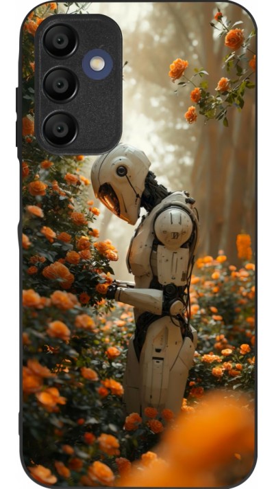 Coque Samsung Galaxy A15 - Silicone rigide noir Astronaut flowers 2025
