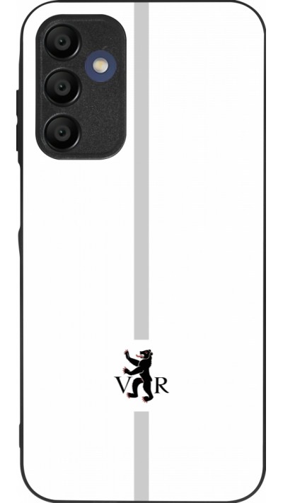 Coque Samsung Galaxy A15 - Silicone rigide noir Canton AR blanc