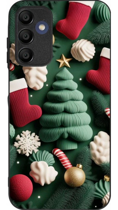 Coque Samsung Galaxy A15 - Silicone rigide noir Christmas 25 Christmas textiles