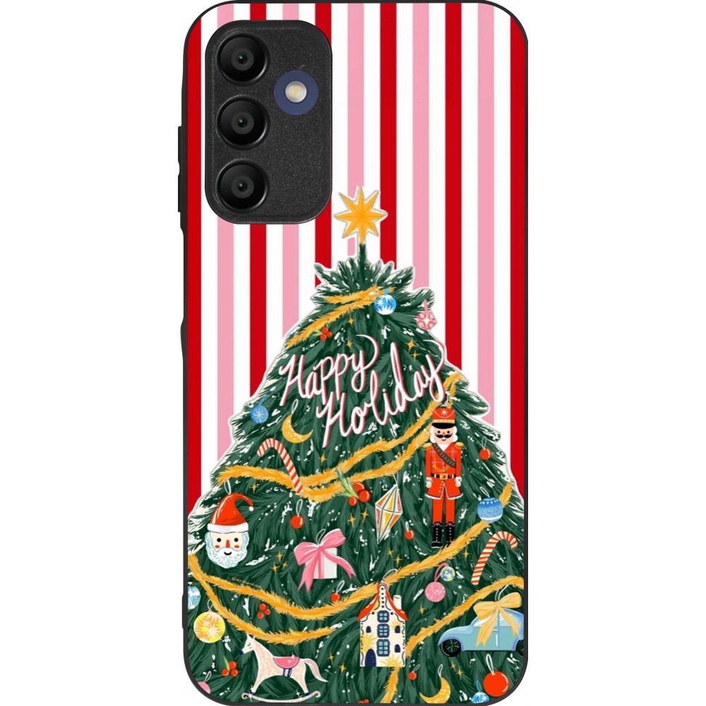 Coque Samsung Galaxy A15 - Silicone rigide noir Christmas 25 Happy Holiday