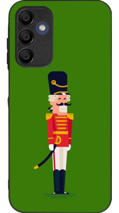 Coque Samsung Galaxy A15 - Silicone rigide noir Christmas 25 Nutcracker Green