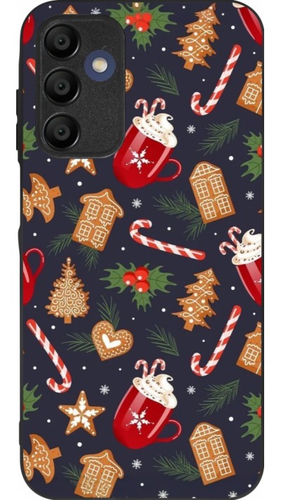 Coque Samsung Galaxy A15 - Silicone rigide noir Christmas 25 Pattern Gingerbread House