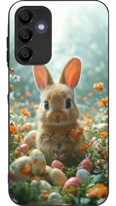 Coque Samsung Galaxy A15 - Silicone rigide noir Easter 2026 Rabbit in the garden