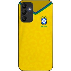Coque Samsung Galaxy A15 - Silicone rigide noir Maillot de football Brésil 2022 personnalisable