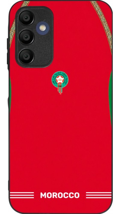 Coque Samsung Galaxy A15 - Silicone rigide noir Maillot de football Maroc 2026 personnalisable