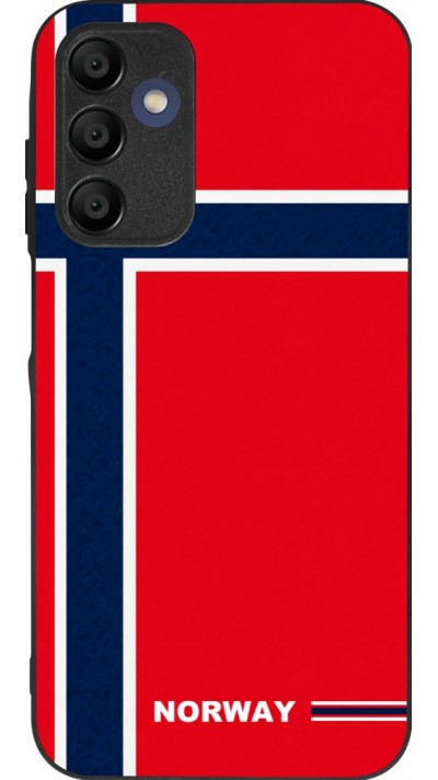 Coque Samsung Galaxy A15 - Silicone rigide noir Maillot de football Norvège 2026 personnalisable