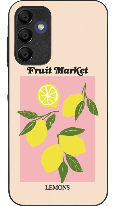 Coque Samsung Galaxy A15 - Silicone rigide noir Fruit market lemons 2026