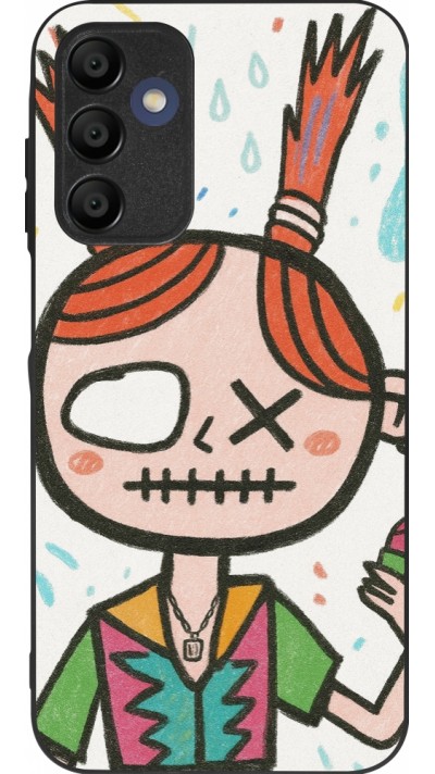 Coque Samsung Galaxy A15 - Silicone rigide noir Little Girl Sketch
