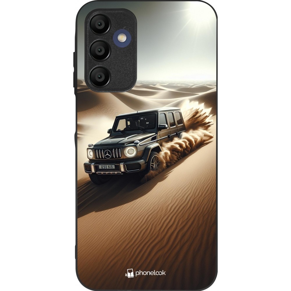 Samsung Galaxy A15 Case Hülle - Silikon schwarz Mercedes G Drift Wueste