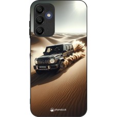 Samsung Galaxy A15 Case Hülle - Silikon schwarz Mercedes G Drift Wueste