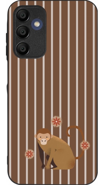 Samsung Galaxy A15 Case Hülle - Silikon schwarz Monkey with stripes