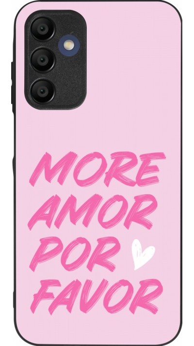Samsung Galaxy A15 Case Hülle - Silikon schwarz More amor porfavor