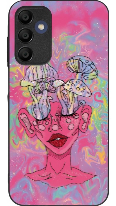 Coque Samsung Galaxy A15 - Silicone rigide noir Psychedelic pink mushroom
