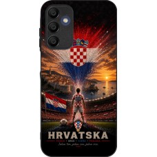 Coque Samsung Galaxy A15 - Silicone rigide noir Football Croatie splash 2026