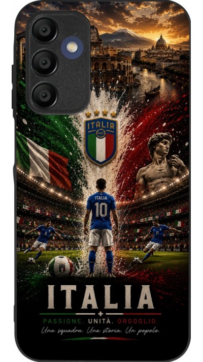 Coque Samsung Galaxy A15 - Silicone rigide noir Football Italie splash 2026