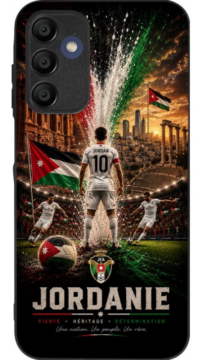Coque Samsung Galaxy A15 - Silicone rigide noir Football Jordanie splash 2026