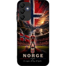 Coque Samsung Galaxy A15 - Silicone rigide noir Football Norvège splash 2026