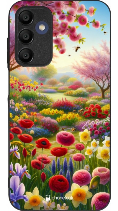 Coque Samsung Galaxy A15 - Silicone rigide noir Spring 25 Bouquet printemps