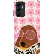 Coque Samsung Galaxy A15 - Silicone rigide noir Dog with newspaper 2026