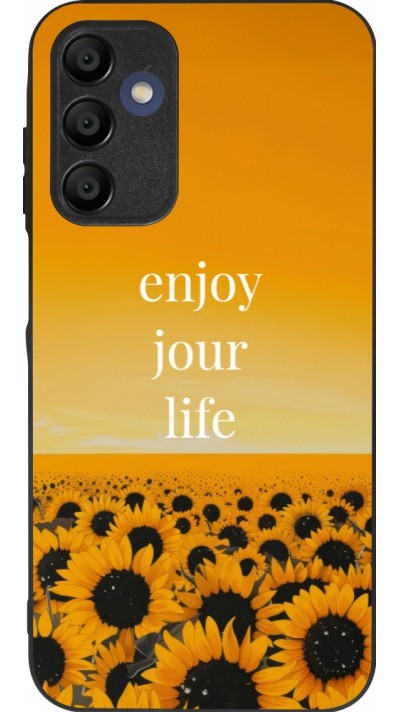 Coque Samsung Galaxy A15 - Silicone rigide noir Summer 2025 Enjoy your life