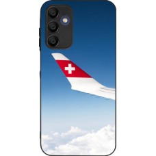 Samsung Galaxy A15 Case Hülle - Silikon schwarz  Schweizer Nationalfeiertag Sky Swiss Flag