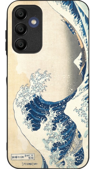 Samsung Galaxy A15 Case Hülle - Silikon schwarz Kunstbild - Die große Welle vor Kanagawa - Hokusai