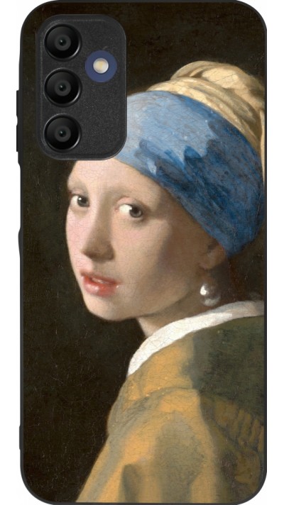 Samsung Galaxy A15 Case Hülle - Silikon schwarz Kunstbild - Das Mädchen mit dem Perlenohrring - Jan Vermeer