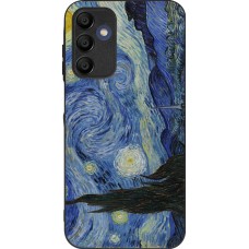 Samsung Galaxy A15 Case Hülle - Silikon schwarz Kunstbild - Sternennacht - Van Gogh