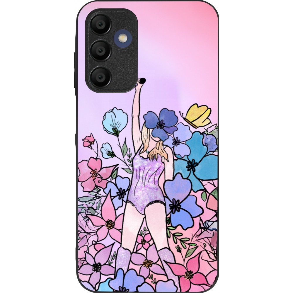 Samsung Galaxy A15 Case Hülle - Silikon schwarz Taylor Swift Sketch - Pink