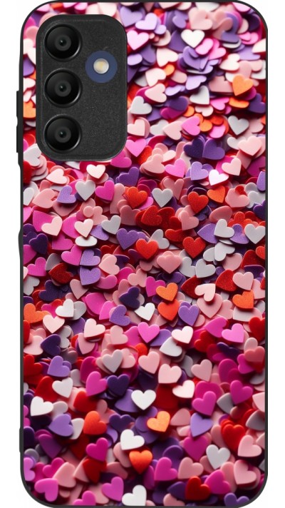 Coque Samsung Galaxy A15 - Silicone rigide noir Valentine 2025 Confetti
