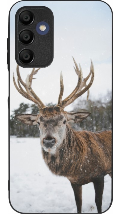 Coque Samsung Galaxy A15 - Silicone rigide noir Winter 25 Winter reindeer