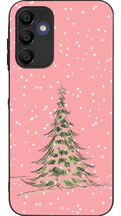 Samsung Galaxy A16 Case Hülle - Silikon schwarz Christmas 25 Pink Tree