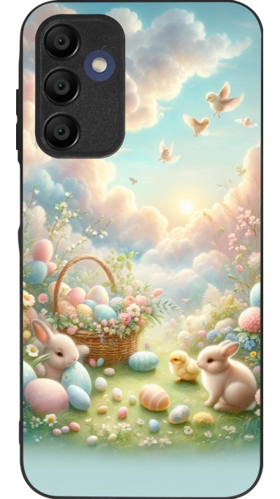 Coque Samsung Galaxy A16 - Silicone rigide noir Easter 2025 Pastel Pâques