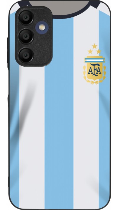 Coque Samsung Galaxy A16 - Silicone rigide noir Maillot de football Argentine 2022 personnalisable